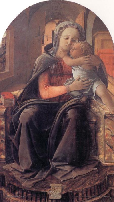 Fra Filippo Lippi Madonna and Child Enthroned France oil painting art